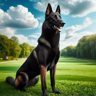 black belgian malinois dog