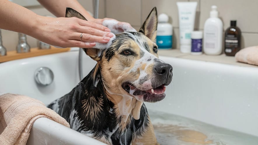 Cattle Dog itchy skin remedies using oatmeal bath